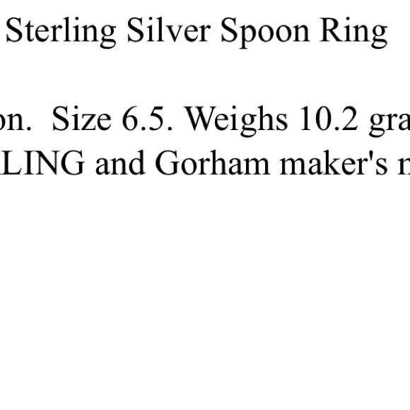 La Scala RARE Vintage Antique Gorham Adjustable Sterling Spoon Ring size 6 - Picture 10 of 10
